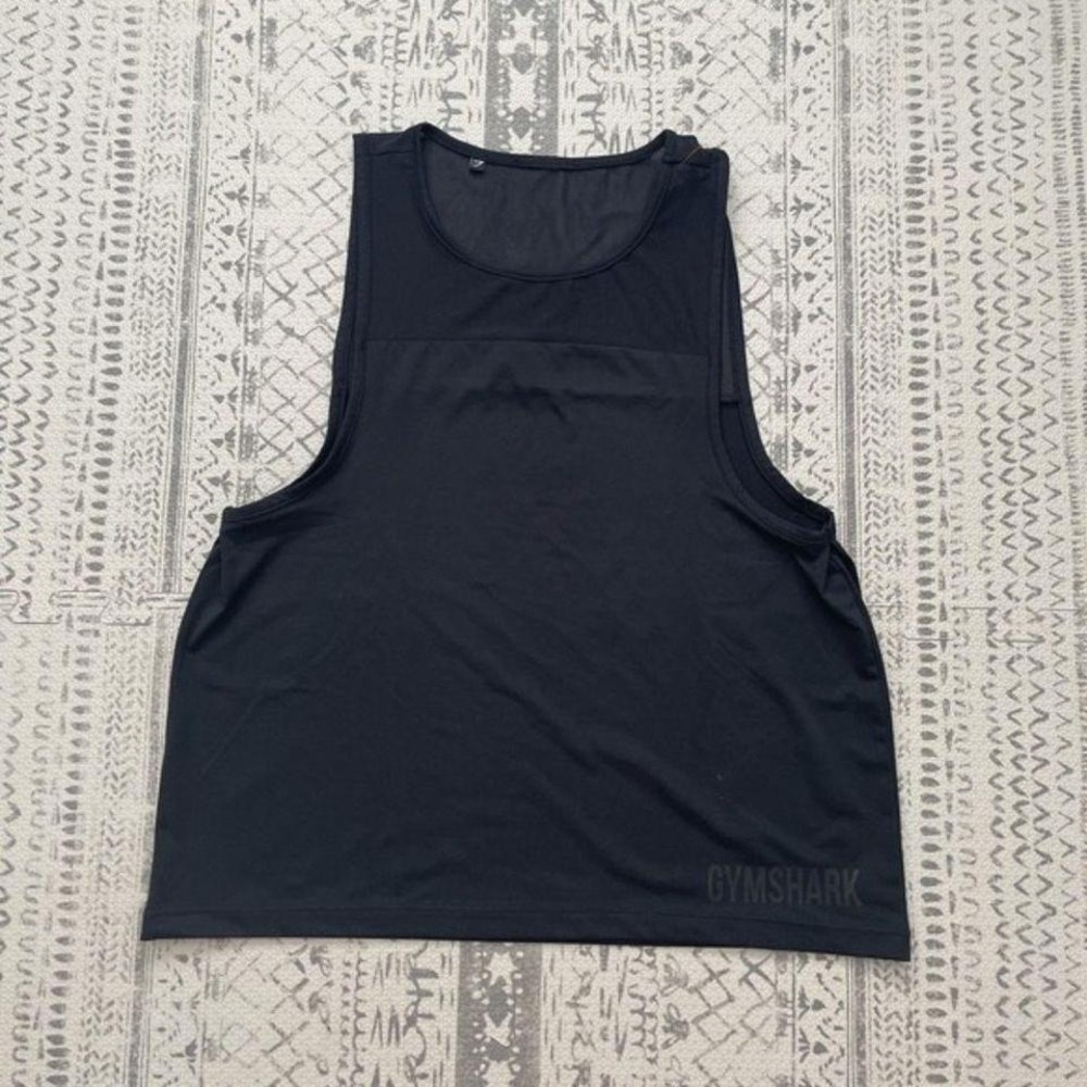 Gymshark black training mesh‎ tank top